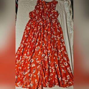 Delancey plus size floral wrap dress